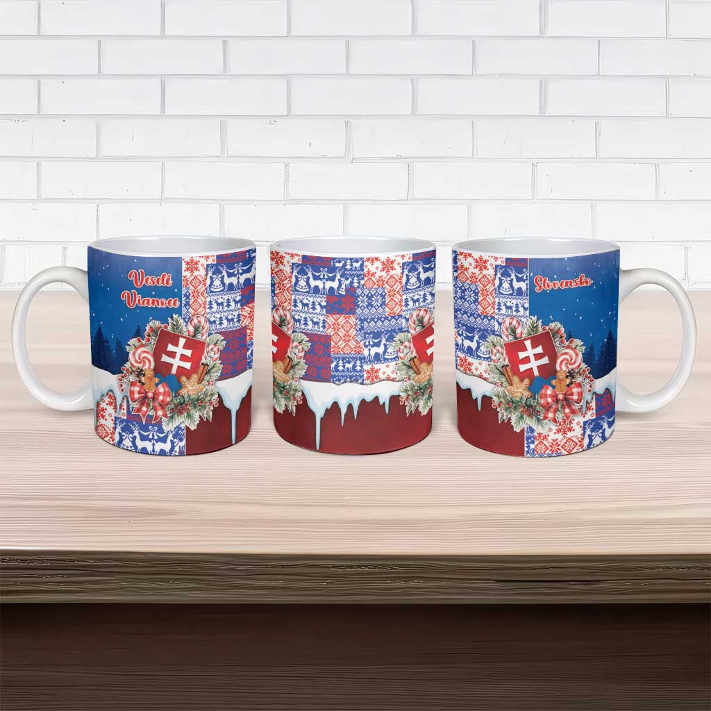 Slovakia Christmas Ceramic Mug Vesale Vianoce Xmas Pattern - Wonder Print Shop