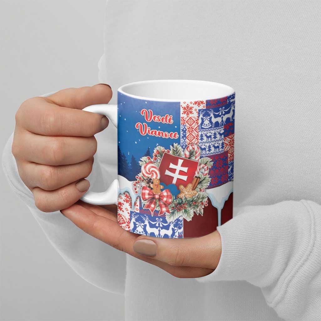 Slovakia Christmas Ceramic Mug Vesale Vianoce Xmas Pattern - Wonder Print Shop