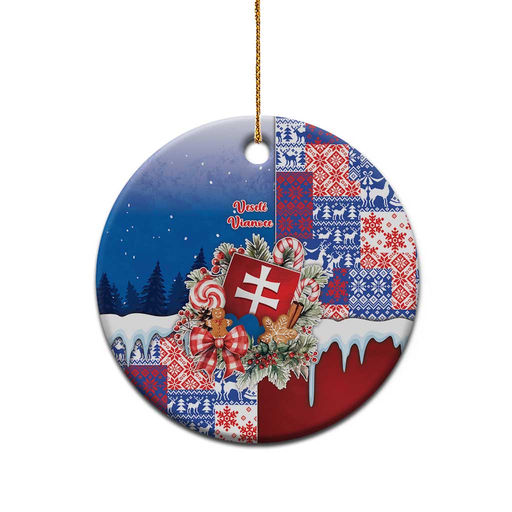 Slovakia Christmas Ceramic Ornament Vesale Vianoce Xmas Pattern - Wonder Print Shop