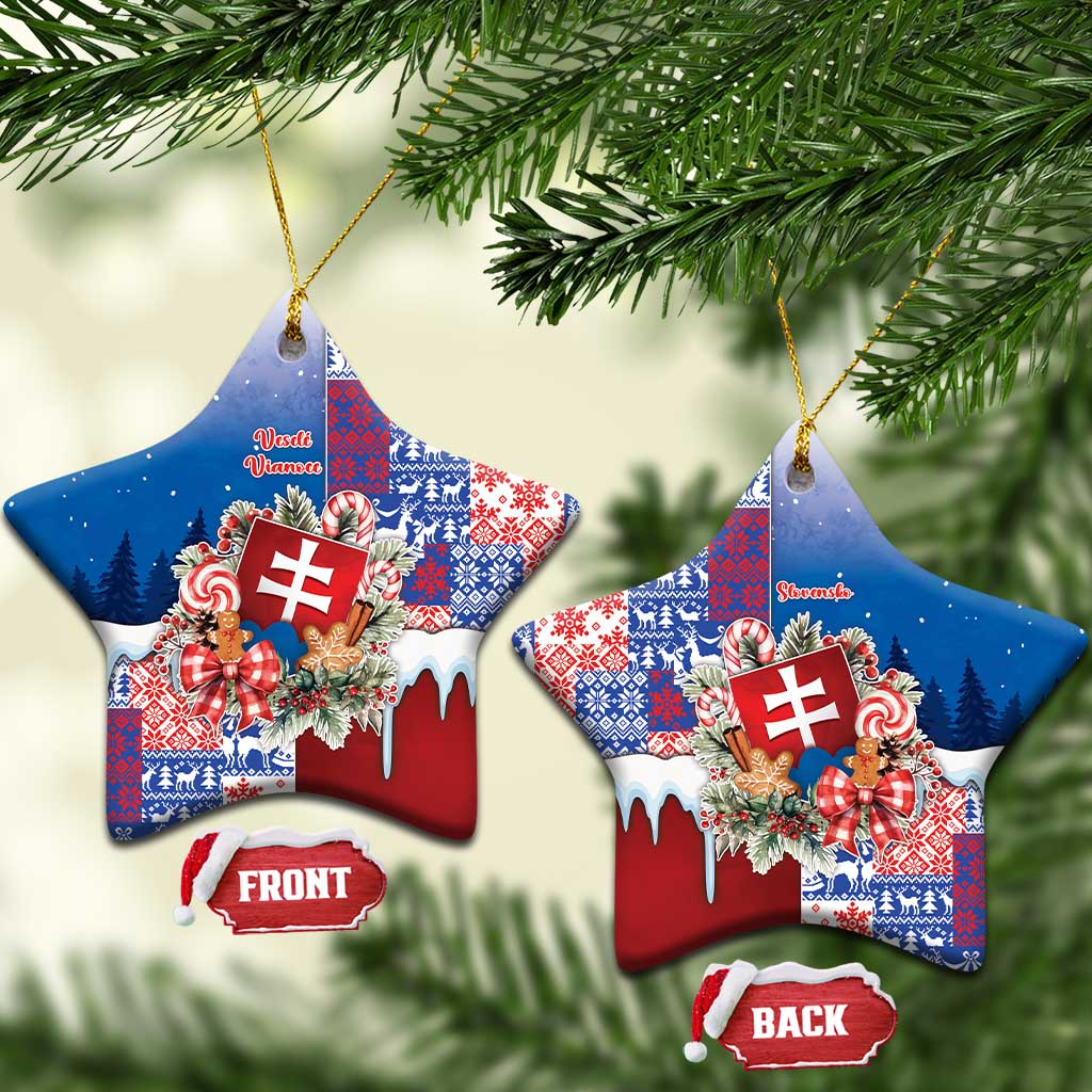 Slovakia Christmas Ceramic Ornament Vesale Vianoce Xmas Pattern - Wonder Print Shop