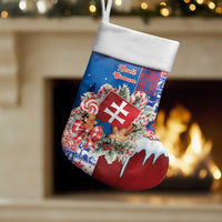 Slovakia Christmas Stocking Vesale Vianoce Xmas Pattern - Wonder Print Shop