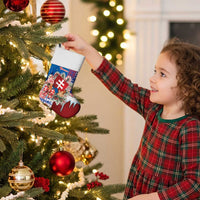 Slovakia Christmas Stocking Vesale Vianoce Xmas Pattern - Wonder Print Shop