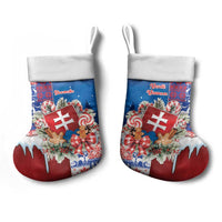 Slovakia Christmas Stocking Vesale Vianoce Xmas Pattern - Wonder Print Shop