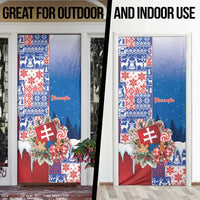 Slovakia Christmas Door Cover Vesale Vianoce Xmas Pattern - Wonder Print Shop
