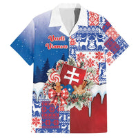 Slovakia Christmas Family Matching Tank Maxi Dress and Hawaiian Shirt Vesale Vianoce Xmas Pattern - Wonder Print Shop