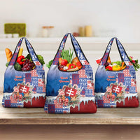 Slovakia Christmas Grocery Bag Vesale Vianoce Xmas Pattern - Wonder Print Shop