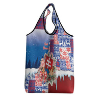 Slovakia Christmas Grocery Bag Vesale Vianoce Xmas Pattern - Wonder Print Shop
