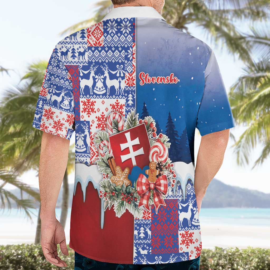 Slovakia Christmas Hawaiian Shirt Vesale Vianoce Xmas Pattern - Wonder Print Shop