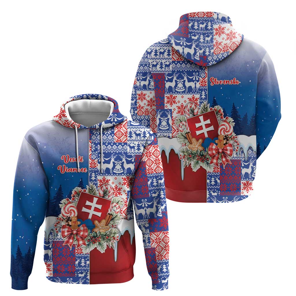 Slovakia Christmas Hoodie Vesale Vianoce Xmas Pattern - Wonder Print Shop