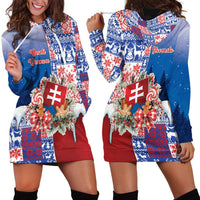 Slovakia Christmas Hoodie Dress Vesale Vianoce Xmas Pattern - Wonder Print Shop