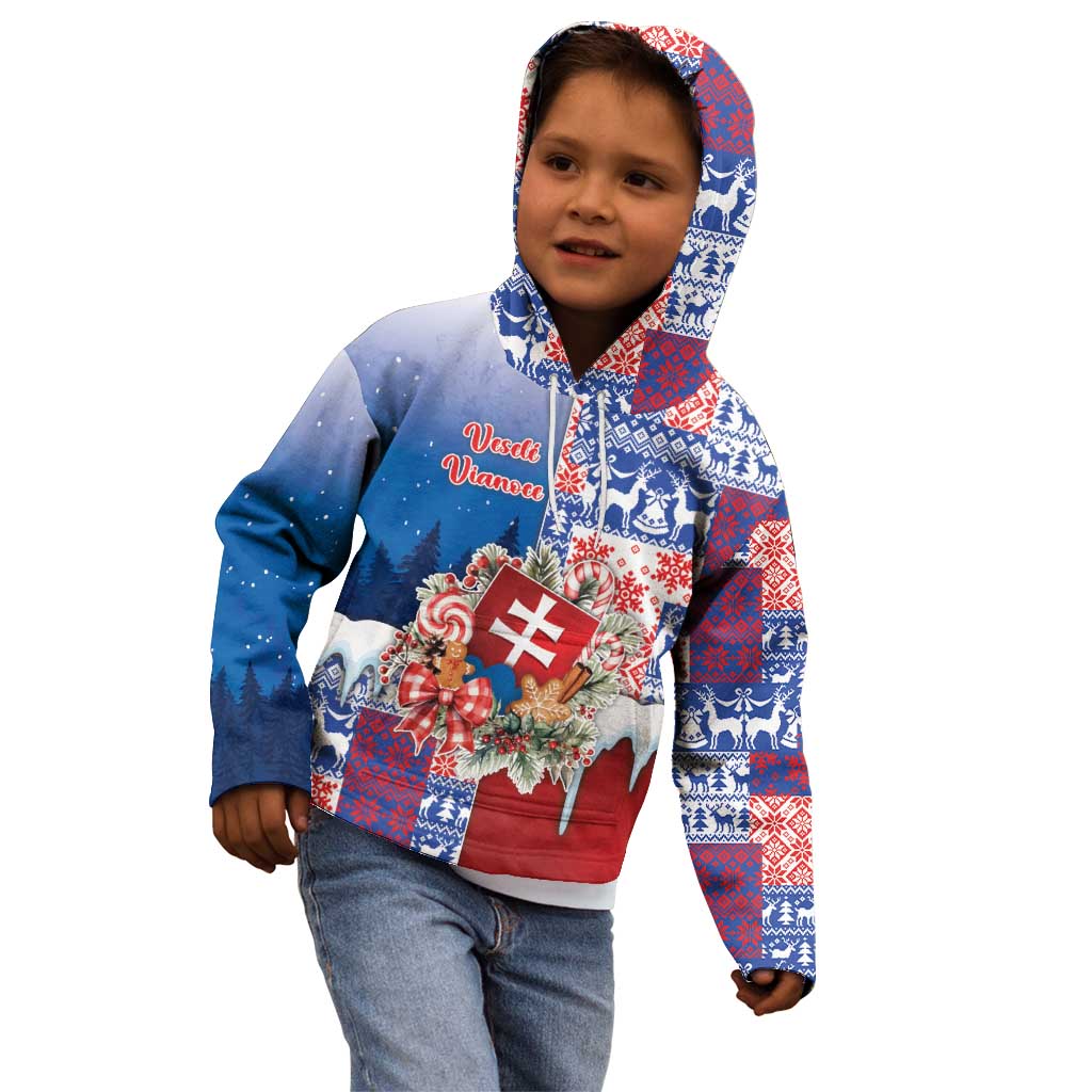 Slovakia Christmas Kid Hoodie Vesale Vianoce Xmas Pattern - Wonder Print Shop