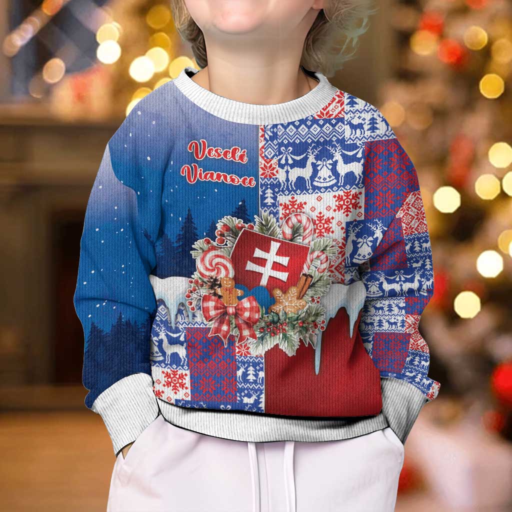 Slovakia Christmas Kid Ugly Christmas Sweater Vesale Vianoce Xmas Pattern - Wonder Print Shop