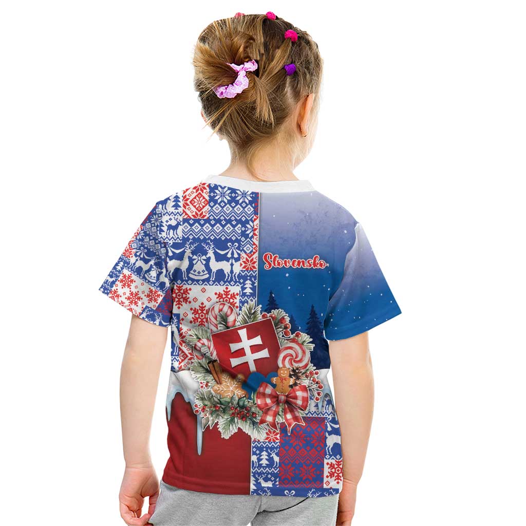 Slovakia Christmas Kid T Shirt Vesale Vianoce Xmas Pattern - Wonder Print Shop