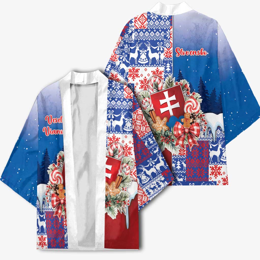 Slovakia Christmas Kimono Vesale Vianoce Xmas Pattern - Wonder Print Shop