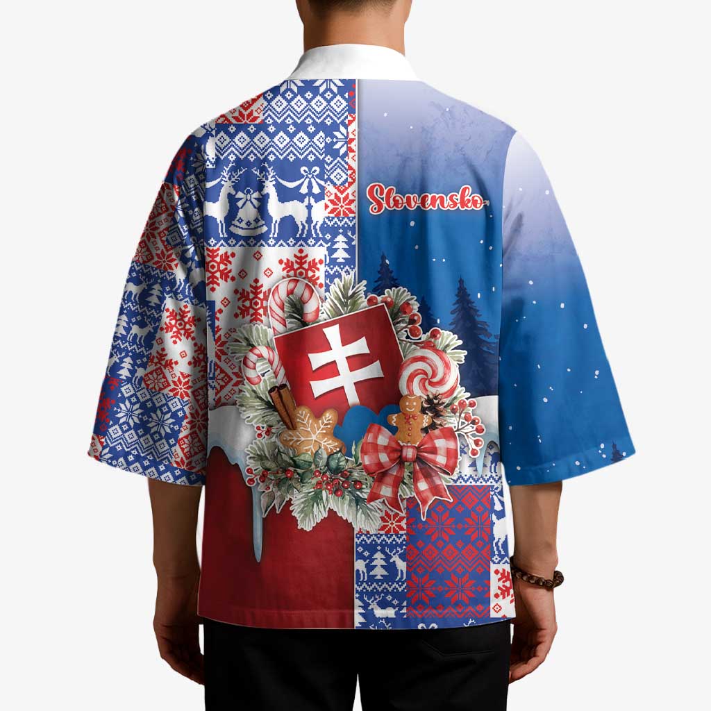 Slovakia Christmas Kimono Vesale Vianoce Xmas Pattern - Wonder Print Shop