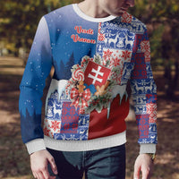 Slovakia Christmas Ugly Christmas Sweater Vesale Vianoce Xmas Pattern - Wonder Print Shop