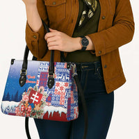 Slovakia Christmas Leather Bag Vesale Vianoce Xmas Pattern - Wonder Print Shop
