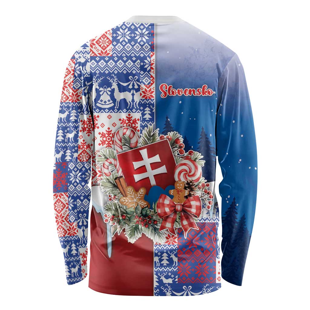 Slovakia Christmas Long Sleeve Shirt Vesale Vianoce Xmas Pattern - Wonder Print Shop