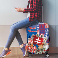 Slovakia Christmas Luggage Cover Vesale Vianoce Xmas Pattern - Wonder Print Shop