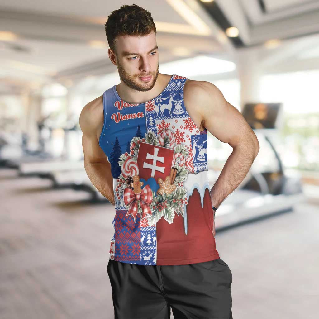 Slovakia Christmas Men Tank Top Vesale Vianoce Xmas Pattern - Wonder Print Shop