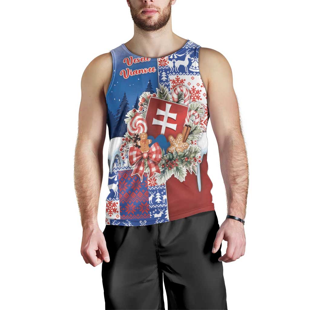 Slovakia Christmas Men Tank Top Vesale Vianoce Xmas Pattern - Wonder Print Shop