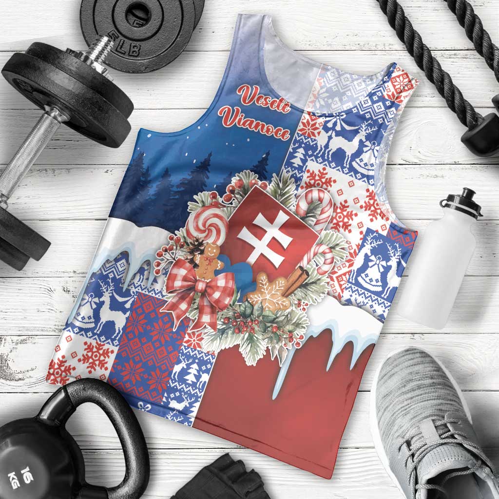 Slovakia Christmas Men Tank Top Vesale Vianoce Xmas Pattern - Wonder Print Shop