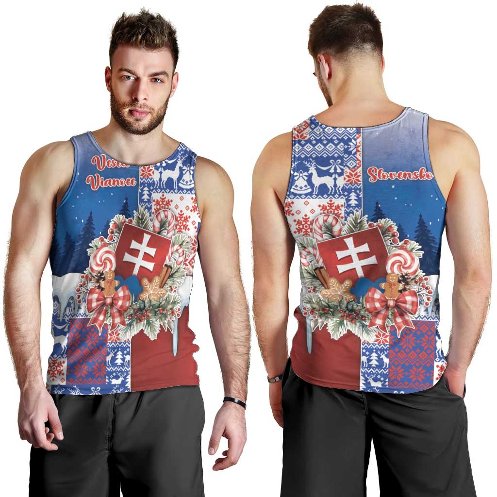 Slovakia Christmas Men Tank Top Vesale Vianoce Xmas Pattern - Wonder Print Shop