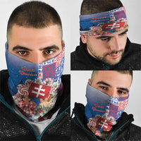 Slovakia Christmas Neck Gaiter Vesale Vianoce Xmas Pattern - Wonder Print Shop