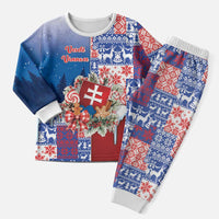 Slovakia Christmas Pajama Set Vesale Vianoce Xmas Pattern - Wonder Print Shop