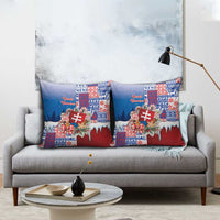 Slovakia Christmas Pillow Cover Vesale Vianoce Xmas Pattern - Wonder Print Shop