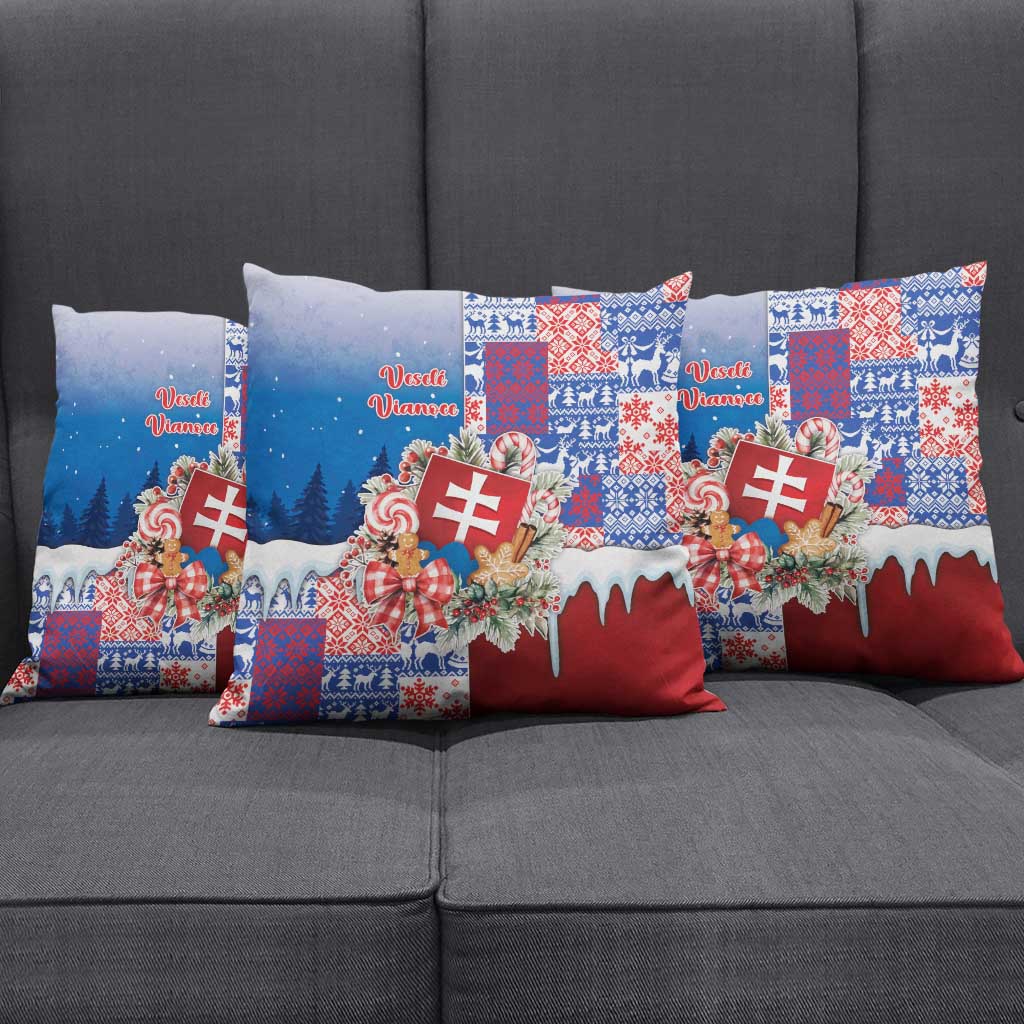 Slovakia Christmas Pillow Cover Vesale Vianoce Xmas Pattern - Wonder Print Shop