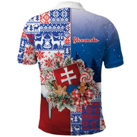 Slovakia Christmas Polo Shirt Vesale Vianoce Xmas Pattern - Wonder Print Shop