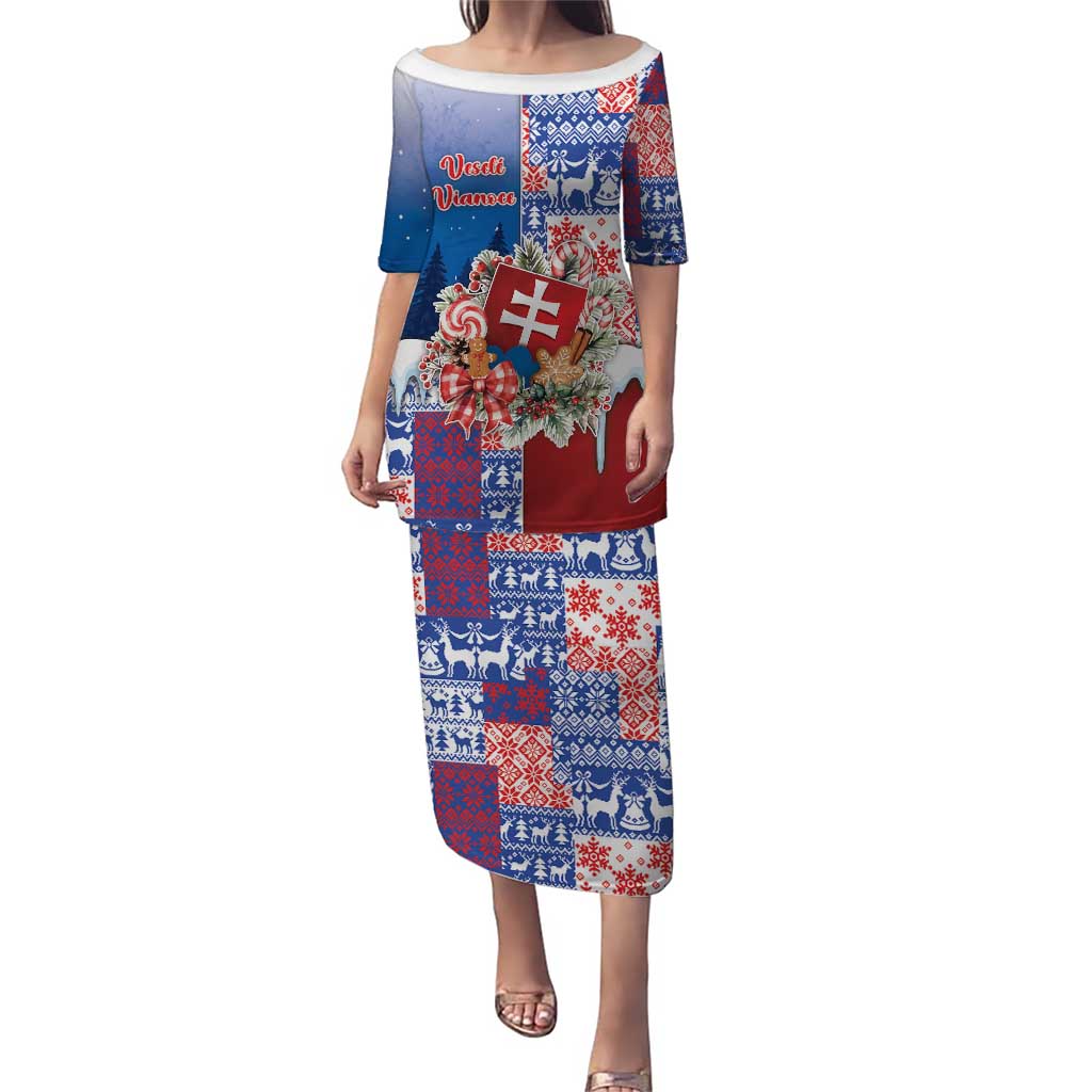 Slovakia Christmas Puletasi Vesale Vianoce Xmas Pattern - Wonder Print Shop