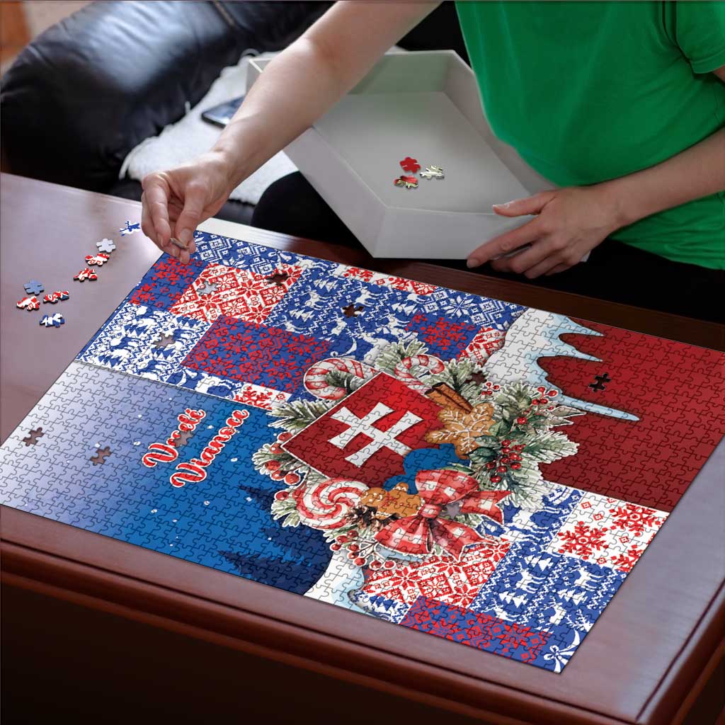 Slovakia Christmas Puzzle Vesale Vianoce Xmas Pattern - Wonder Print Shop