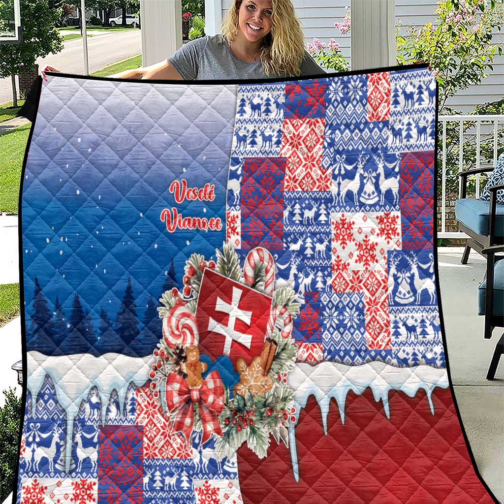 Slovakia Christmas Quilt Vesale Vianoce Xmas Pattern - Wonder Print Shop