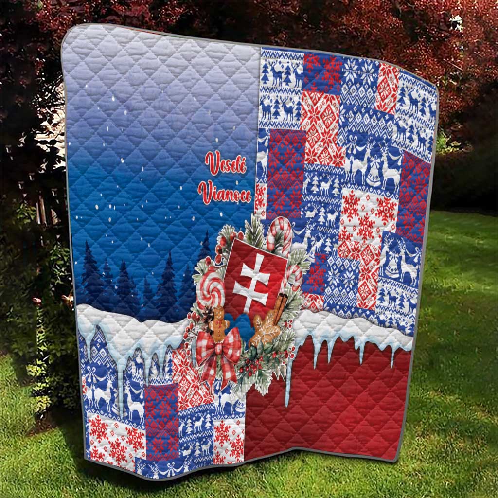 Slovakia Christmas Quilt Vesale Vianoce Xmas Pattern - Wonder Print Shop