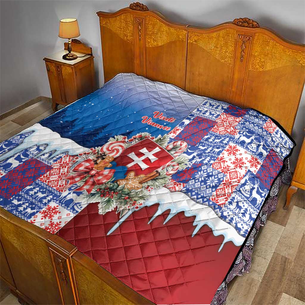 Slovakia Christmas Quilt Vesale Vianoce Xmas Pattern - Wonder Print Shop