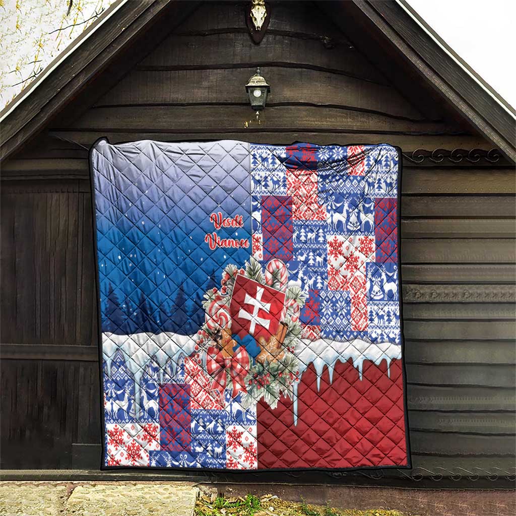 Slovakia Christmas Quilt Vesale Vianoce Xmas Pattern - Wonder Print Shop