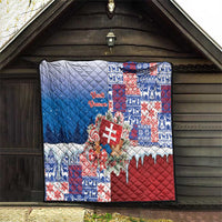 Slovakia Christmas Quilt Vesale Vianoce Xmas Pattern - Wonder Print Shop