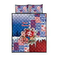 Slovakia Christmas Quilt Bed Set Vesale Vianoce Xmas Pattern - Wonder Print Shop