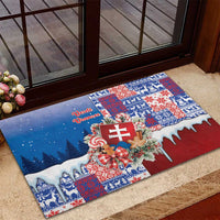 Slovakia Christmas Rubber Doormat Vesale Vianoce Xmas Pattern - Wonder Print Shop
