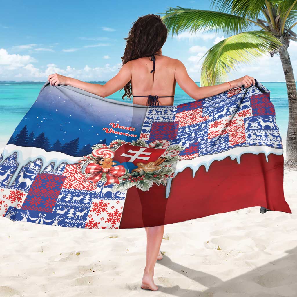 Slovakia Christmas Sarong Vesale Vianoce Xmas Pattern - Wonder Print Shop