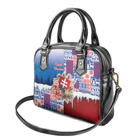 Slovakia Christmas Shoulder Handbag Vesale Vianoce Xmas Pattern - Wonder Print Shop