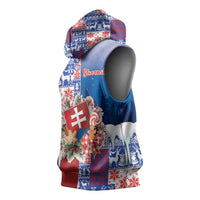 Slovakia Christmas Sleeveless Hoodie Vesale Vianoce Xmas Pattern - Wonder Print Shop