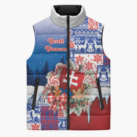 Slovakia Christmas Sleeveless Puffer Jacket Vesale Vianoce Xmas Pattern - Wonder Print Shop
