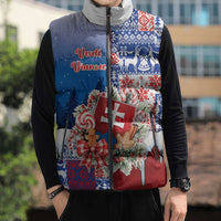 Slovakia Christmas Sleeveless Puffer Jacket Vesale Vianoce Xmas Pattern - Wonder Print Shop