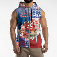 Slovakia Christmas Sleeveless Zip Hoodie Vesale Vianoce Xmas Pattern - Wonder Print Shop