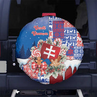 Slovakia Christmas Spare Tire Cover Vesale Vianoce Xmas Pattern - Wonder Print Shop