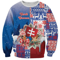 Slovakia Christmas Sweatshirt Vesale Vianoce Xmas Pattern - Wonder Print Shop