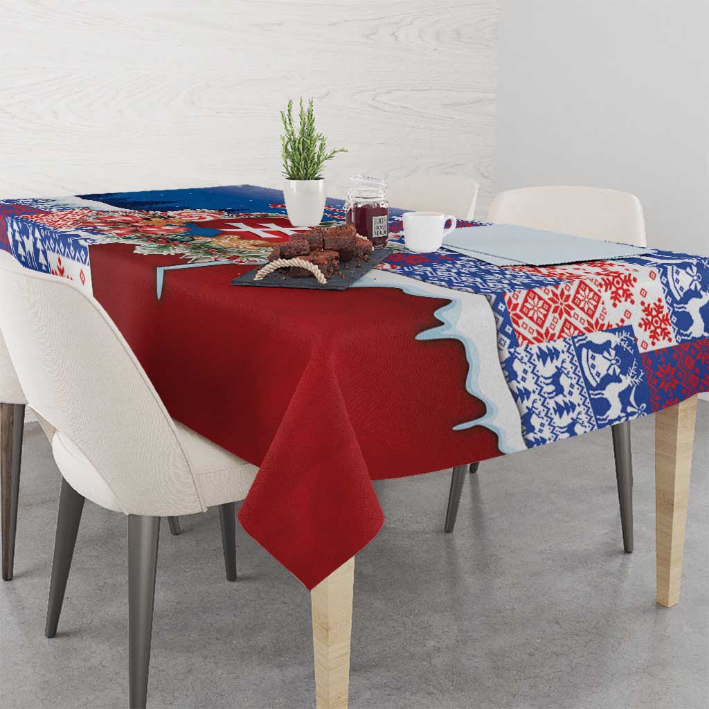 Slovakia Christmas Tablecloth Vesale Vianoce Xmas Pattern - Wonder Print Shop